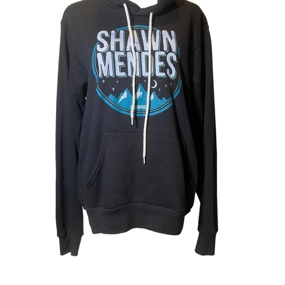 Shawn Mendes Illuminate 2017 tour SMALL Black hoodie graphic kangaroo pocket - Picture 5 of 10